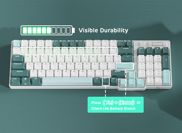 hot swappable keyboard with visible durability